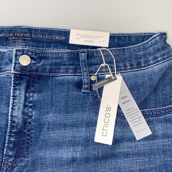 NWT Chico’s So Slimming Girlfriend Slim Leg Sz3 - Picture 2 of 8